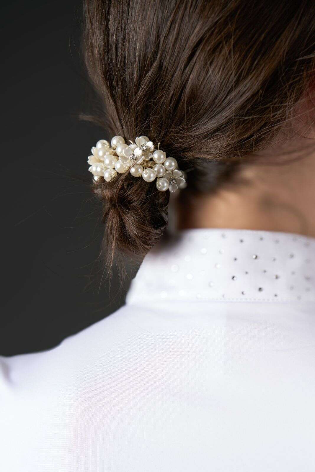 Equipage Abel pearl hair tie