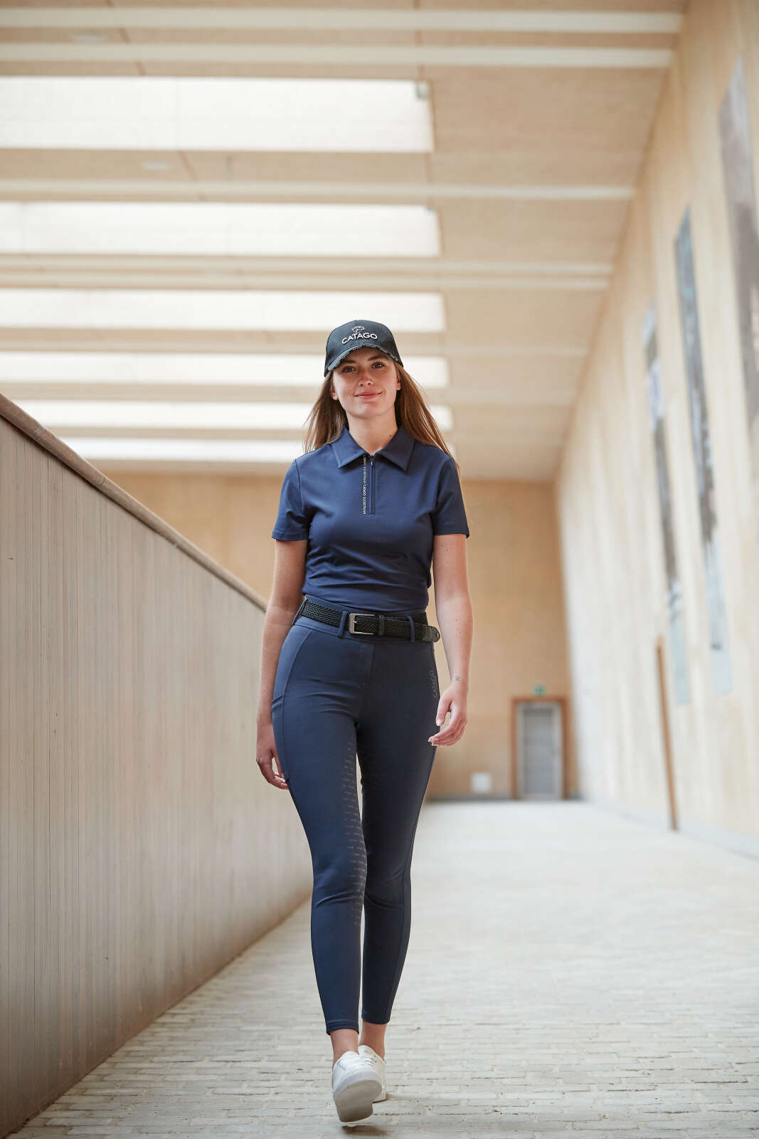 Catago Nash zip polo kortermet ridebluse