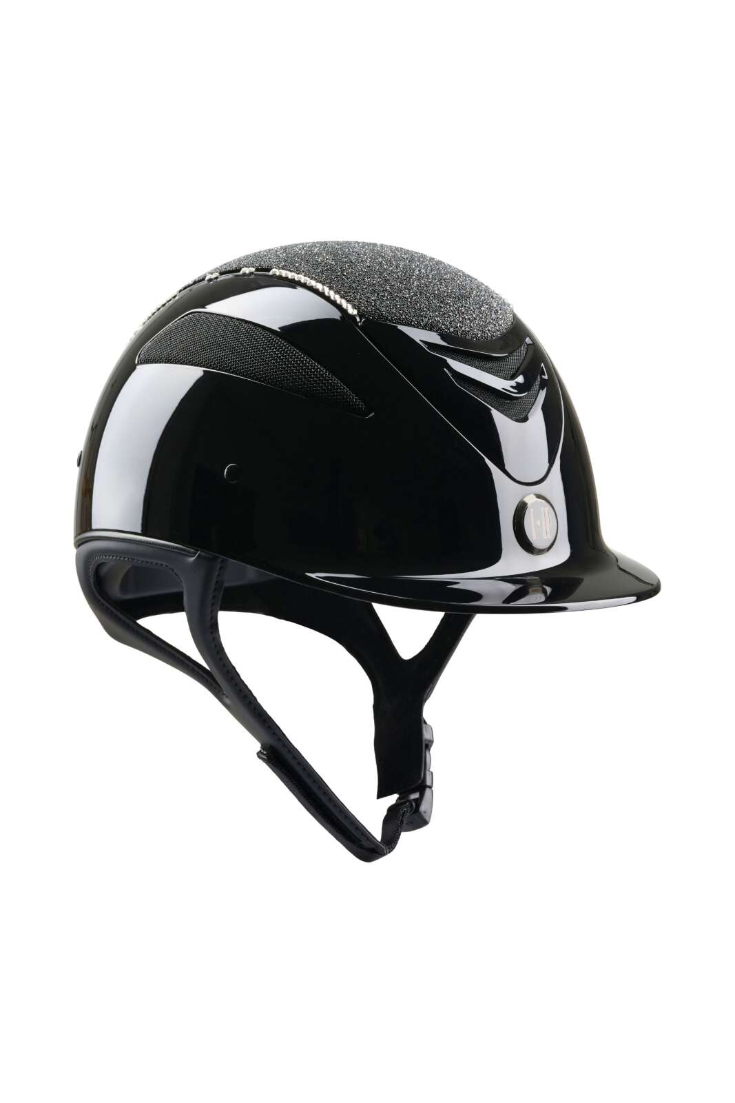 One K Defender Pro-ridehjelm - glitter top, swarowski pipe