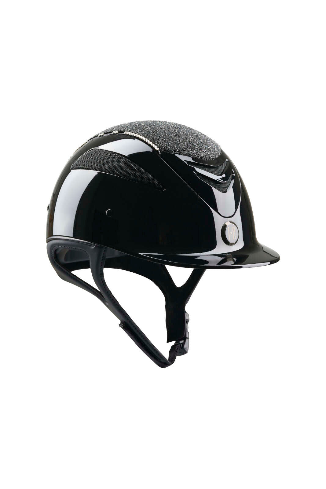 One K Defender Pro riding helmet - glitter top,  swarowski pipe