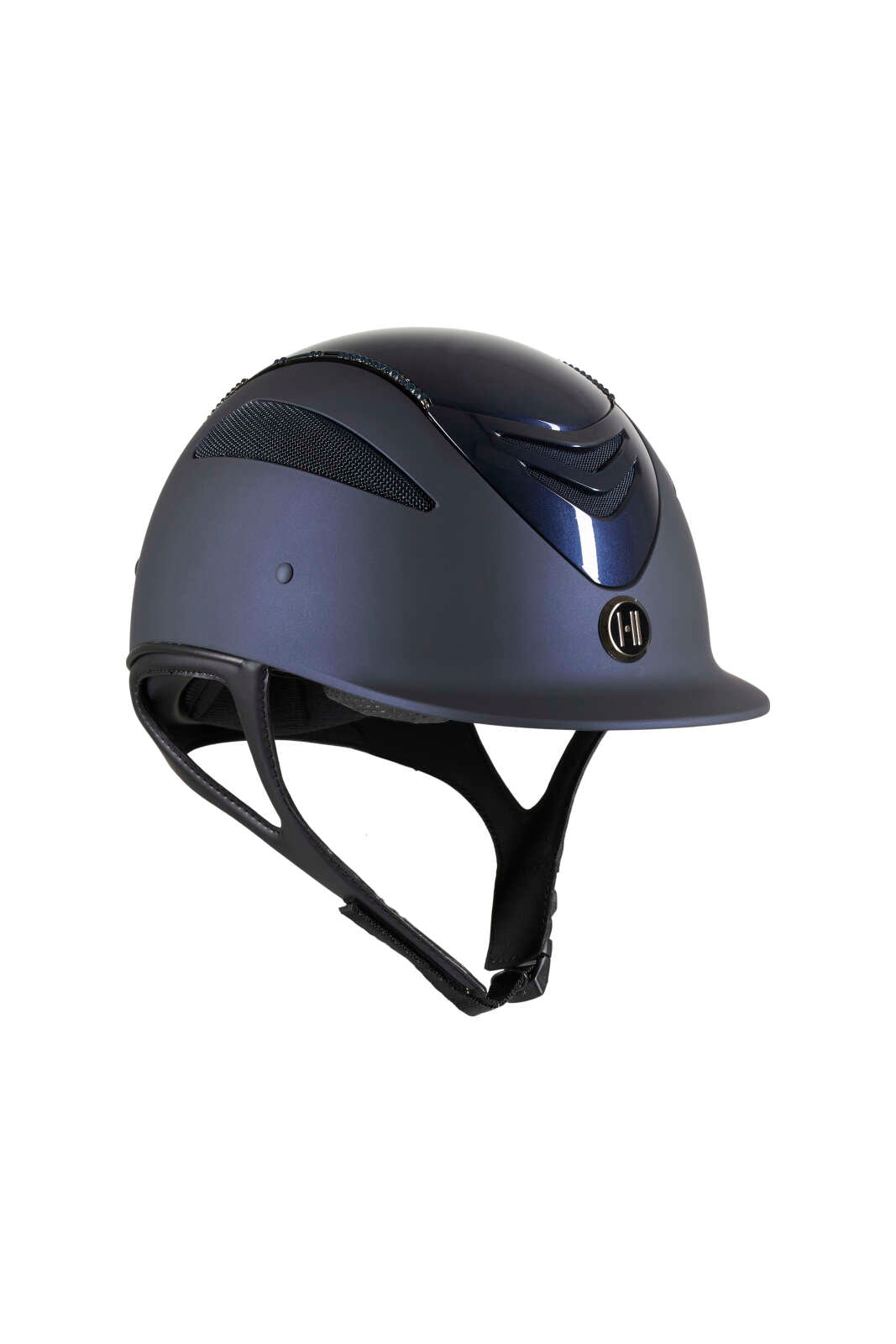 One K MIPS Defender riding helmet - glossy top, swarovski pipe