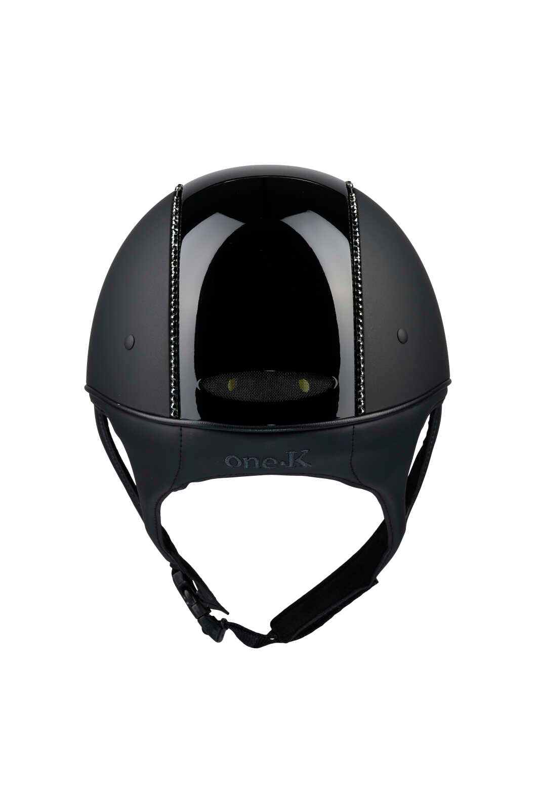 One K MIPS Defender riding helmet - glossy top, swarovski pipe