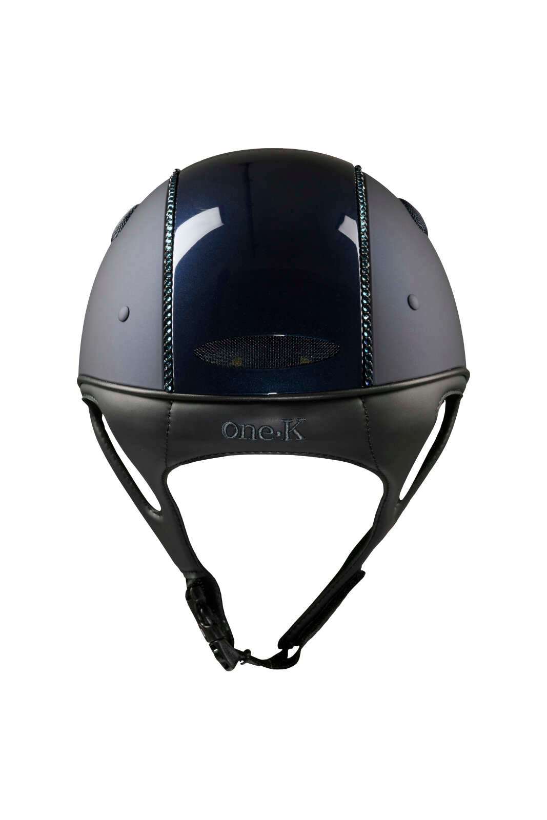 One K MIPS Defender riding helmet - glossy top, swarovski pipe