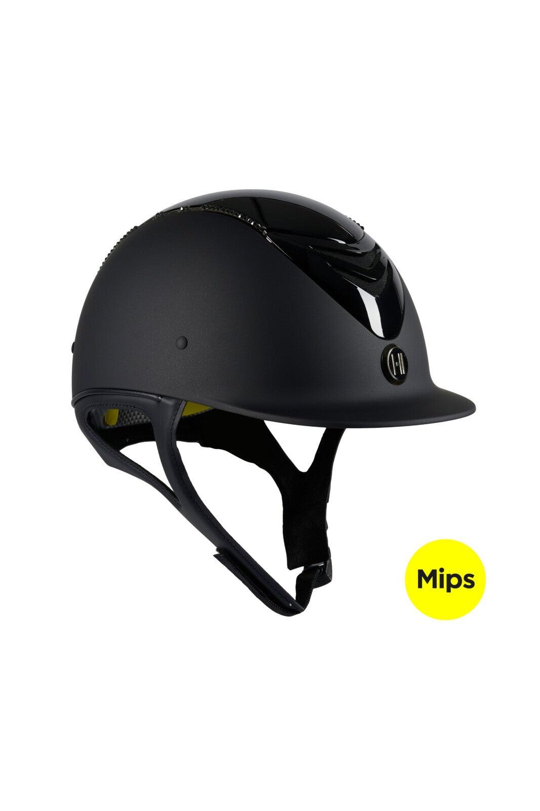 One K MIPS Defender-ridehjelm - glossy top, swarovski pipe