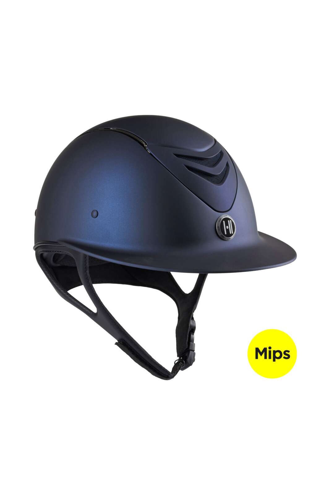 One K MIPS Avance Reithelm - mattes Oberteil, Chrom pipe