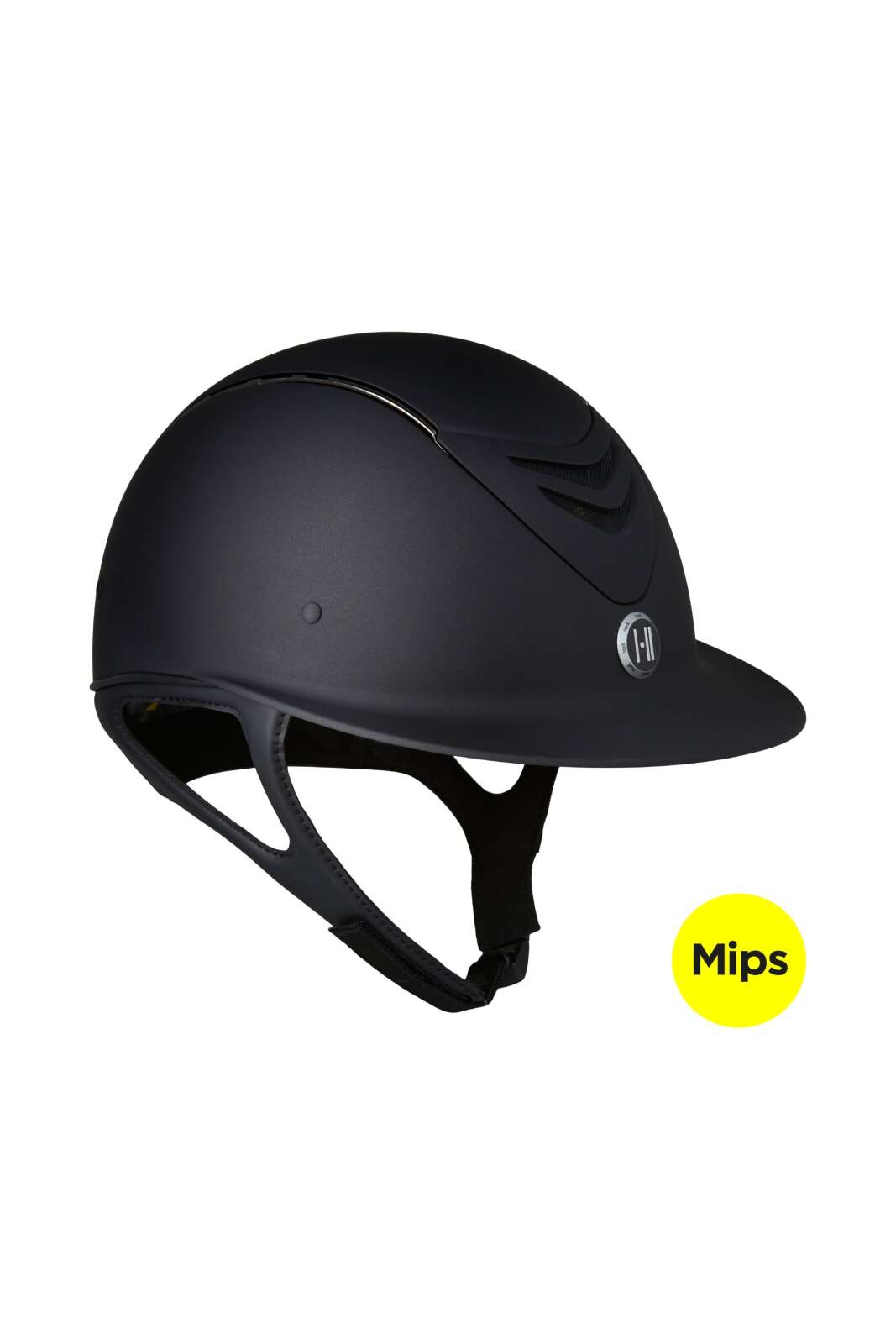 One K Mips Avance Reithelm - mattes Oberteil, Chrom pipe