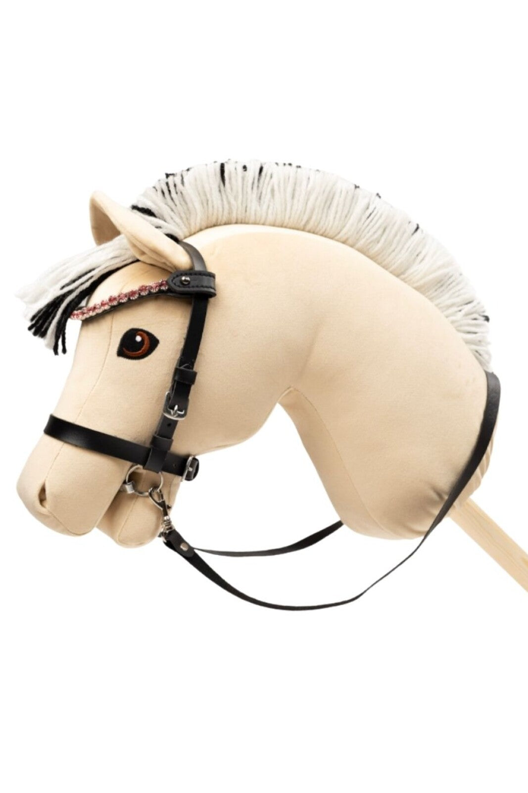 My Hobby Horse Pannband, svart med rosa stenar