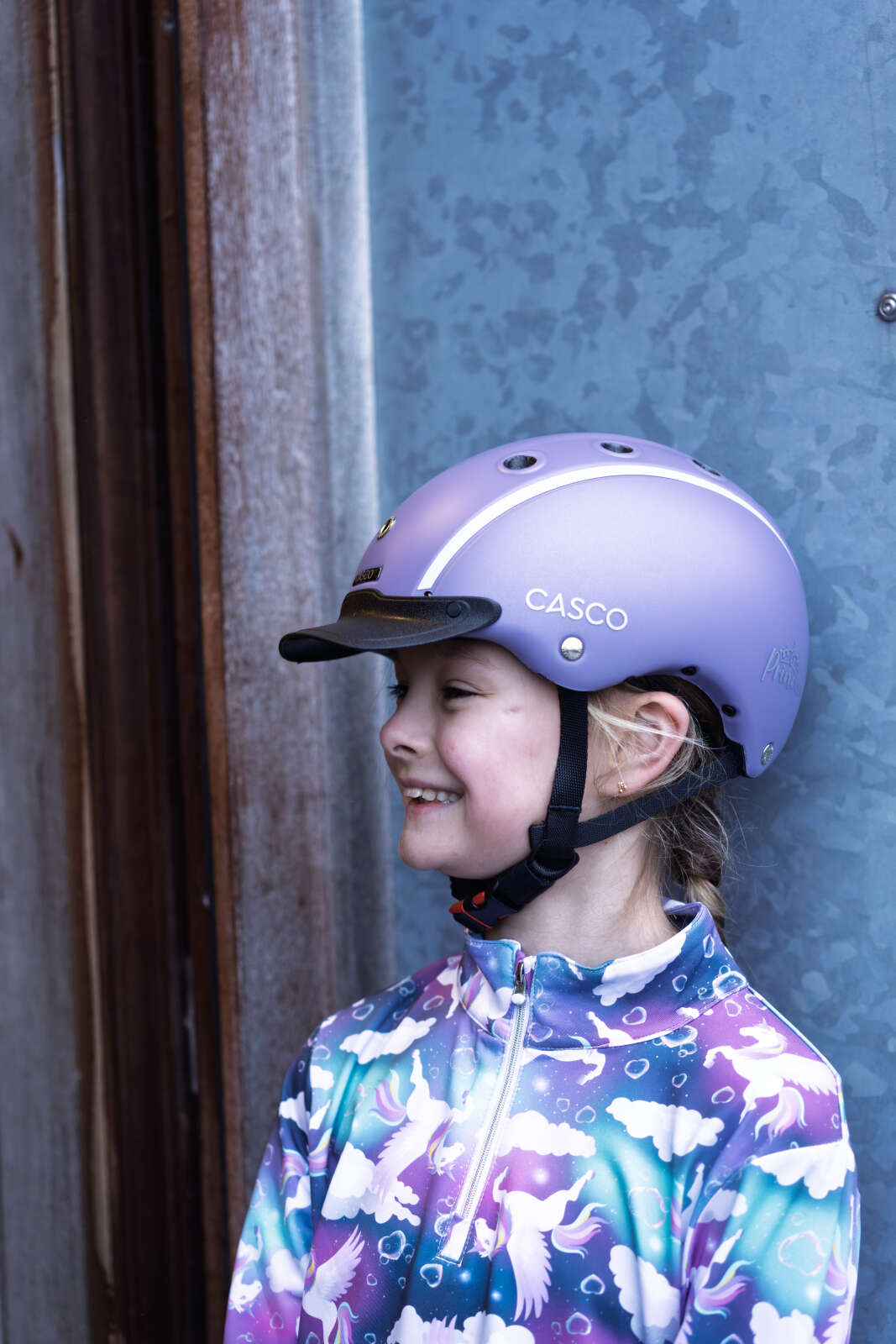 Casco Nori Princess Violet Ridhjälm för barn