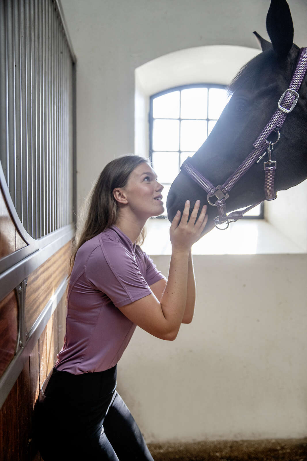Equipage Awesome Short-Sleeve Riding Top with Zip Neck