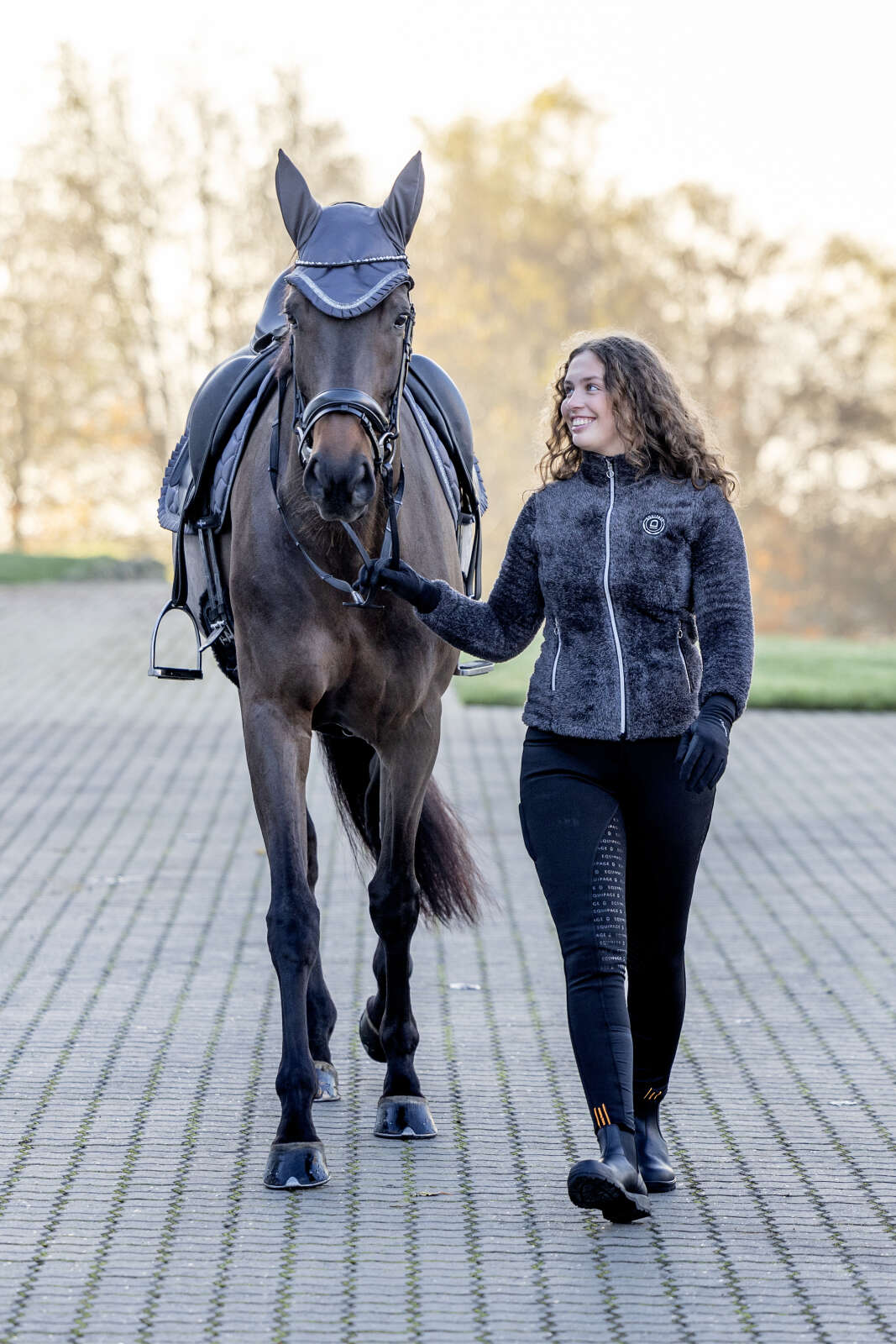 Equipage Vinnie teddyjakke med lynlås til børn