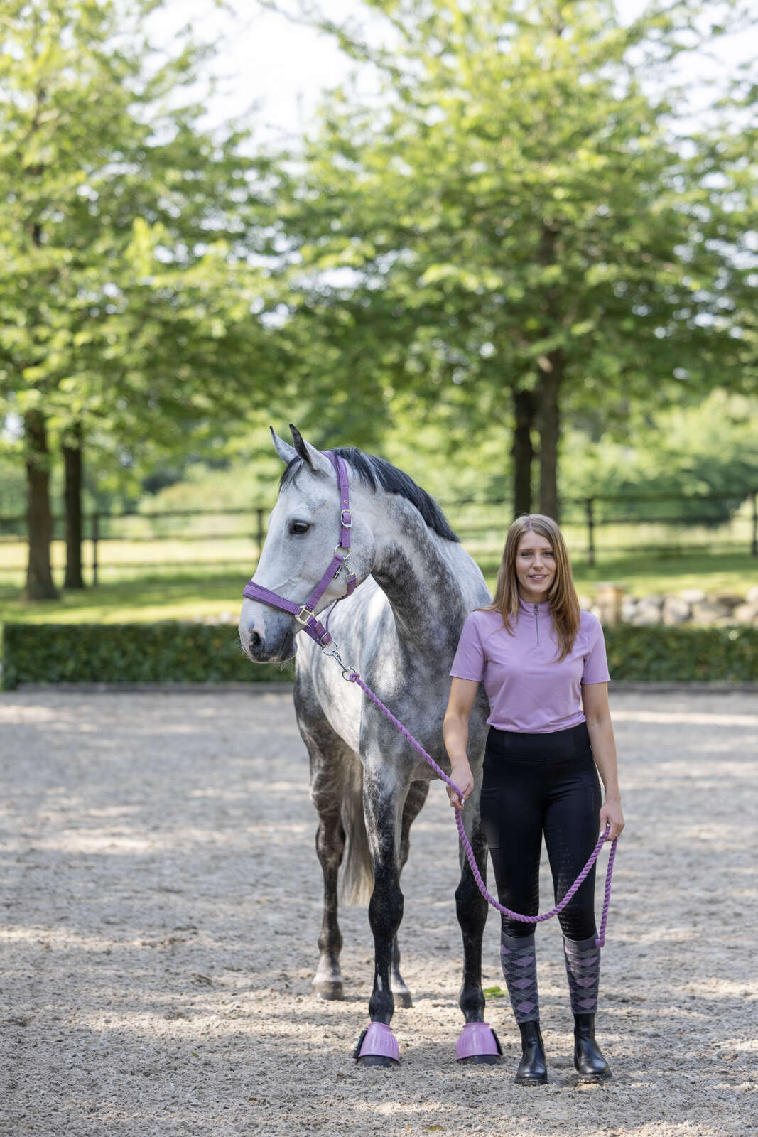 Equipage Hasty kortærmet ridebluse med half-zip