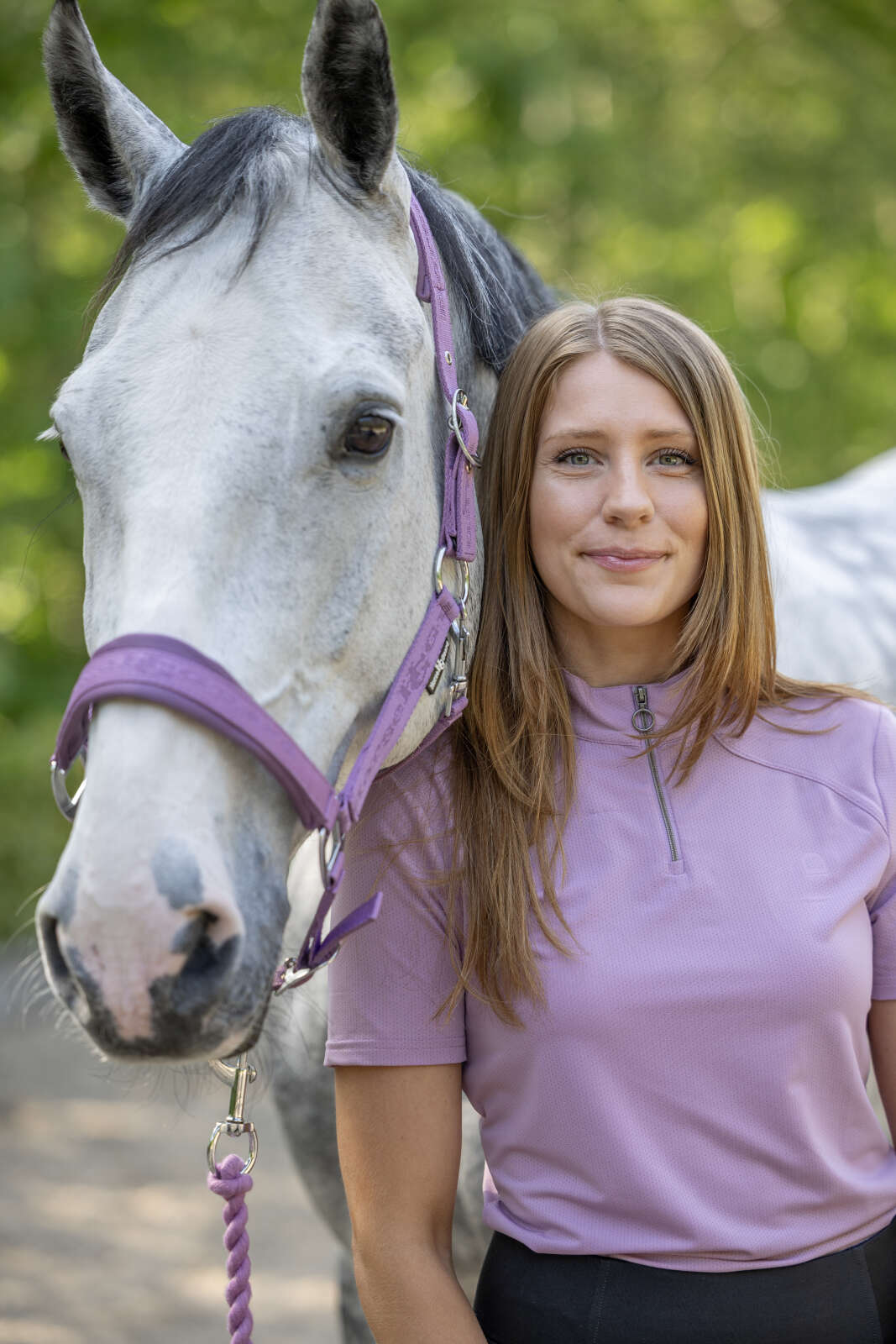 Equipage Hasty kortærmet ridebluse med half-zip