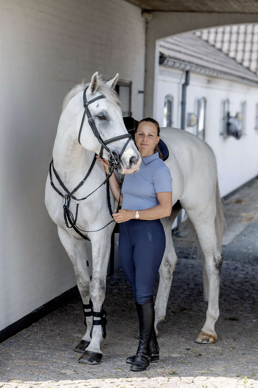 Catago Nash zip polo kortærmet ridebluse