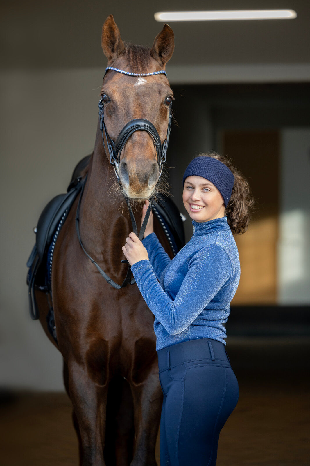 Equipage Shimmer long sleeve half-zip riding shirt