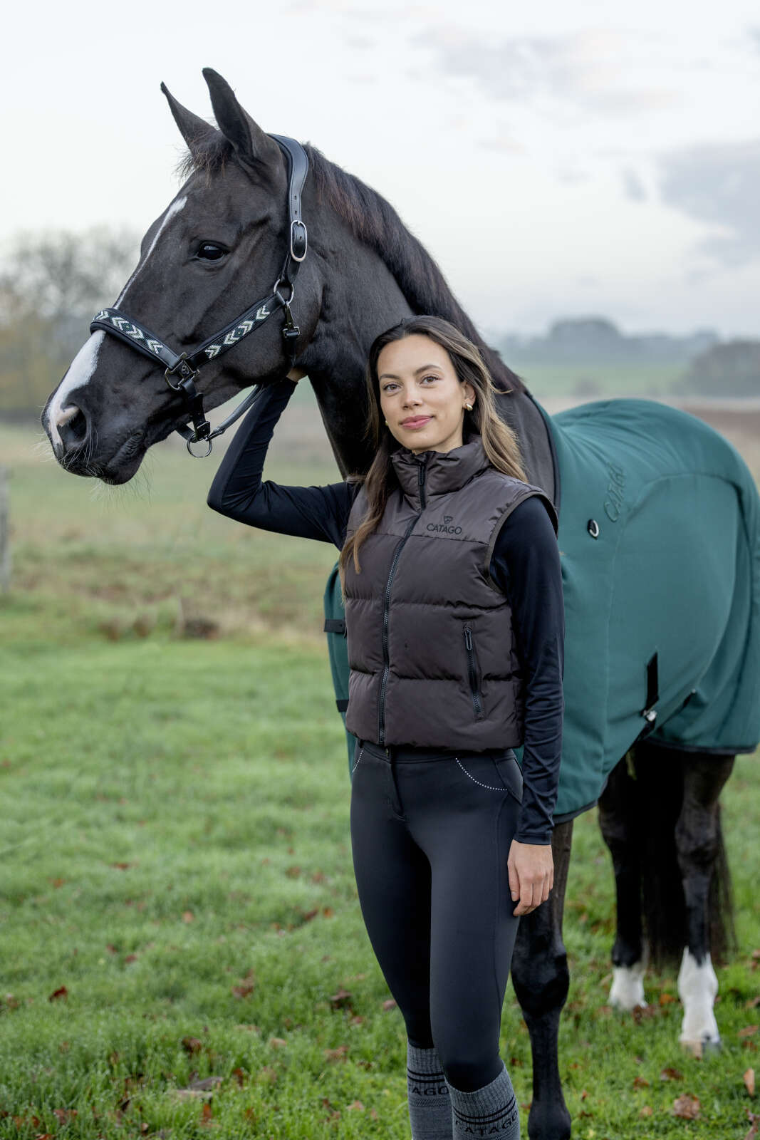 CATAGO Vesta ridebukse med krystaller, fullgrip