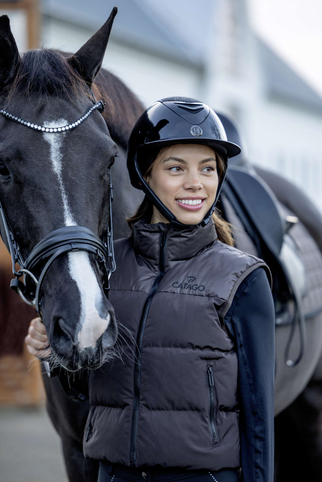 One K Avancé riding helmet - glitter top, swarowski pipe