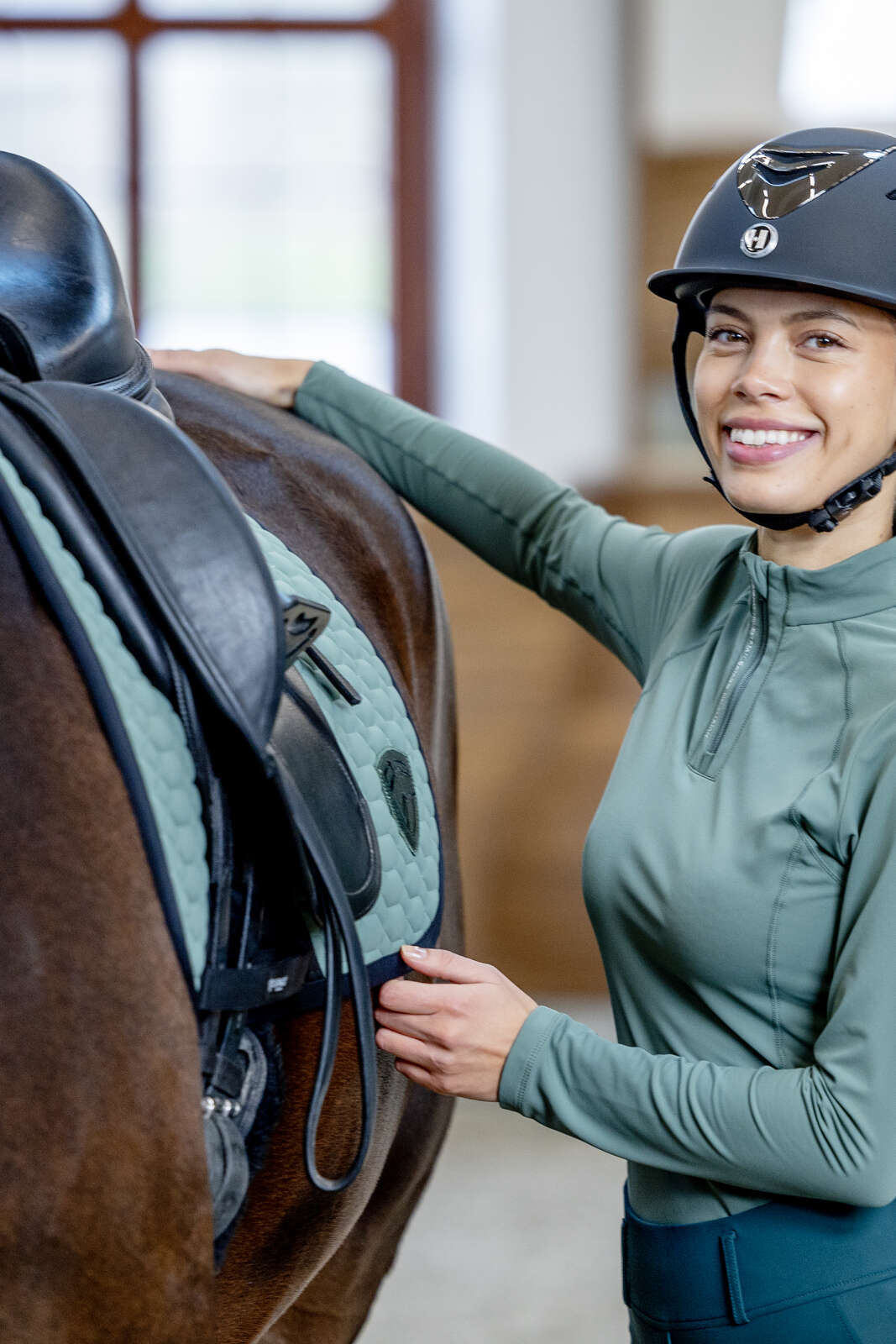 CATAGO Bree langærmet ridetrøje med half-zip