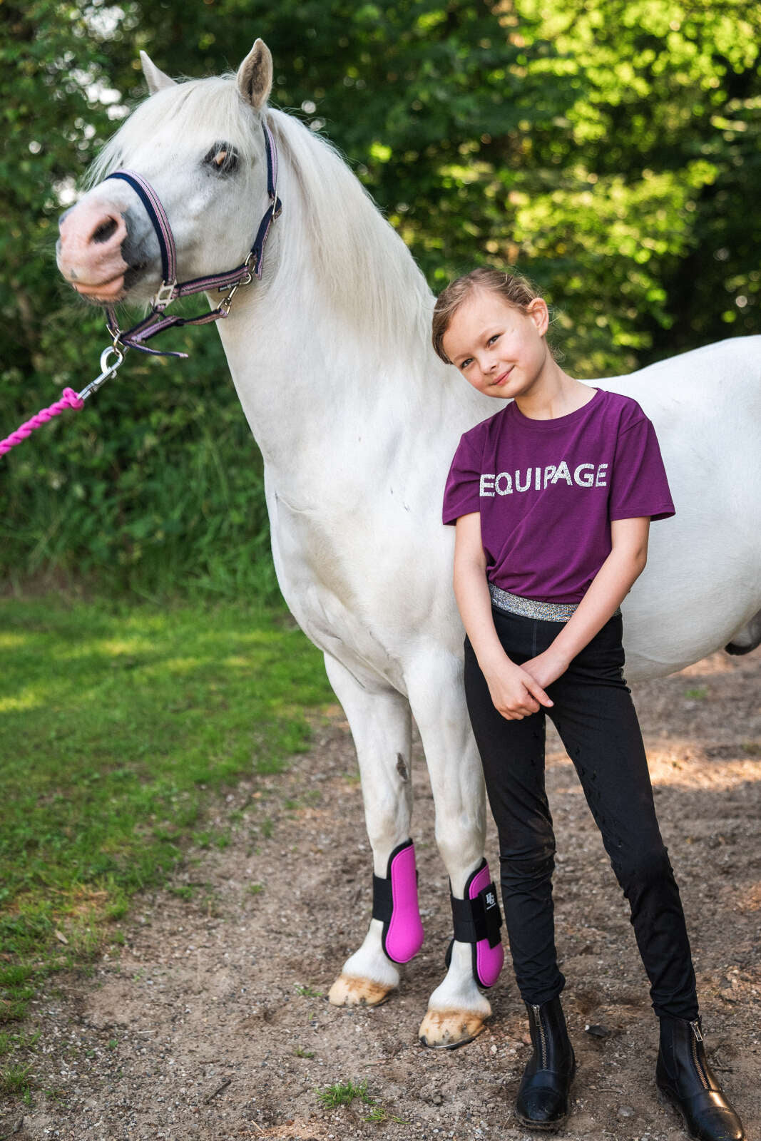 Equipage Telina kortärmad ridblus för barn