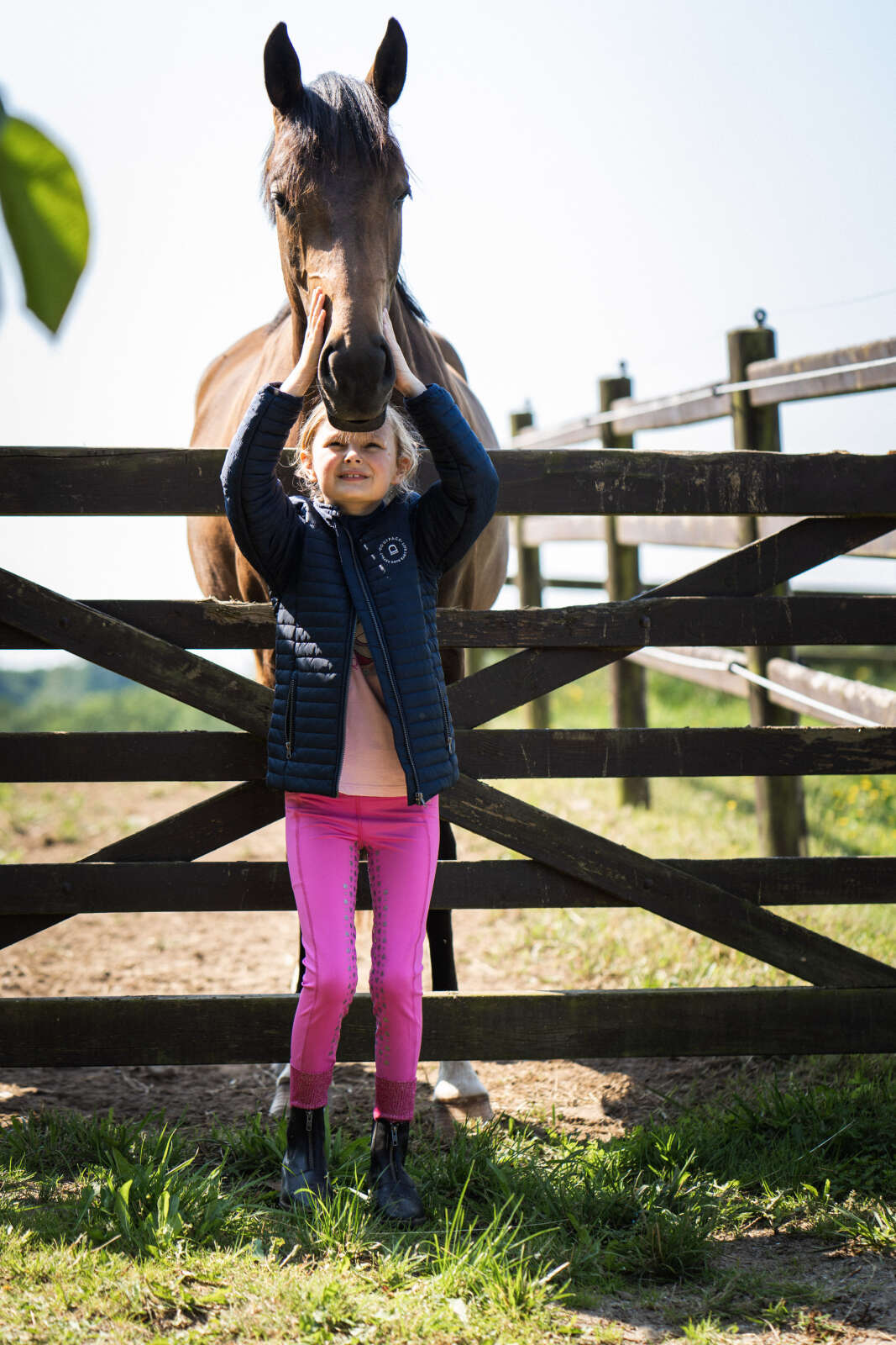 Equipage Molly Heart glitter riding tights with full grip