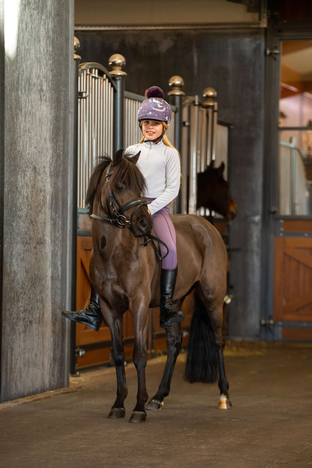 Equipage Shimmer långärmad ridskjorta med half-zip