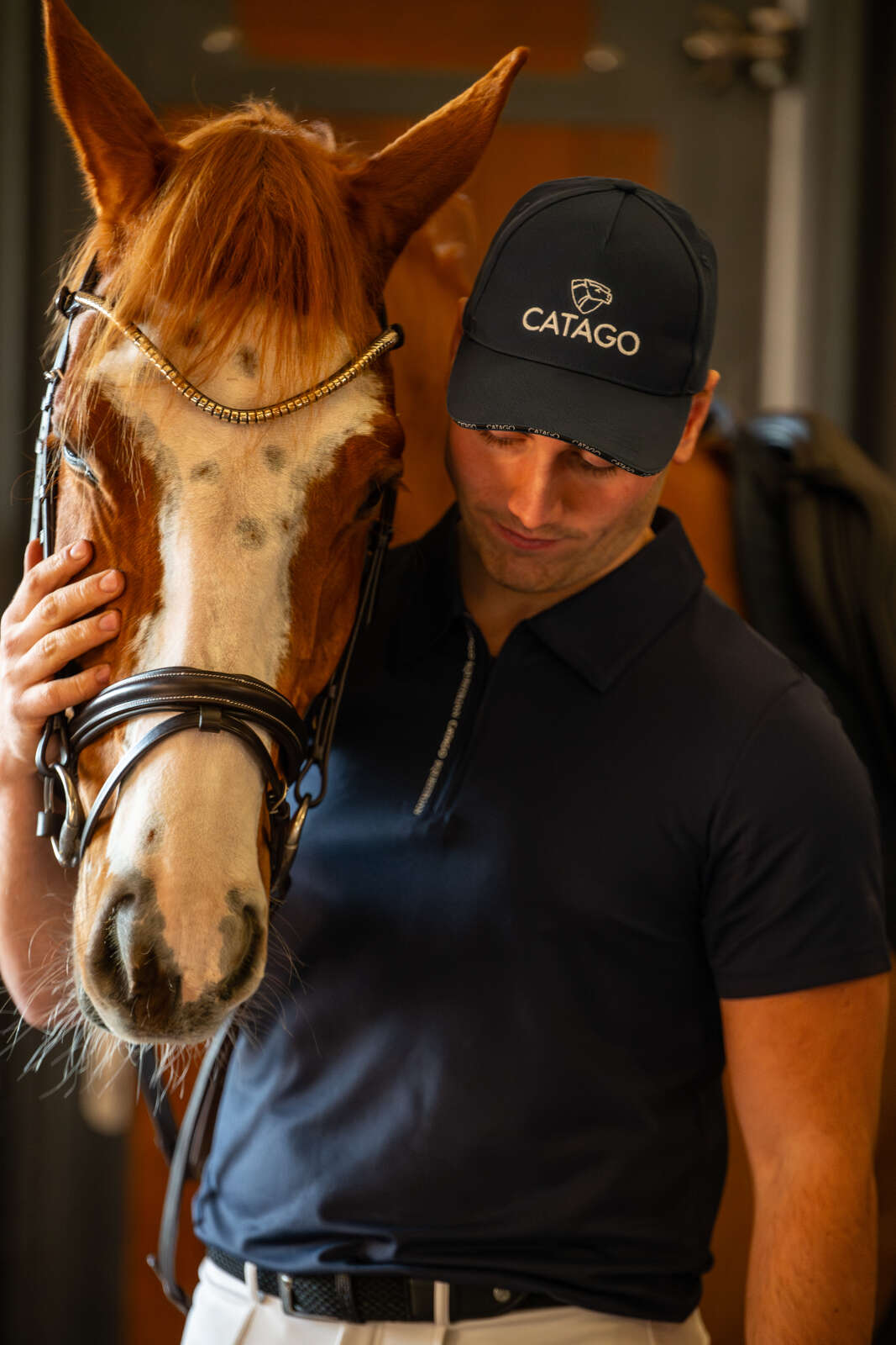 Catago MEN Nathan zip polo kortärmad ridtröja