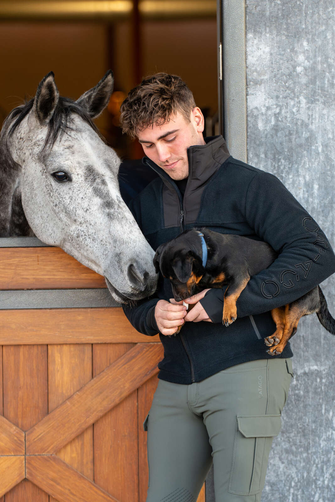 CATAGO MEN Aiden Zip ridjacka i polar fleece