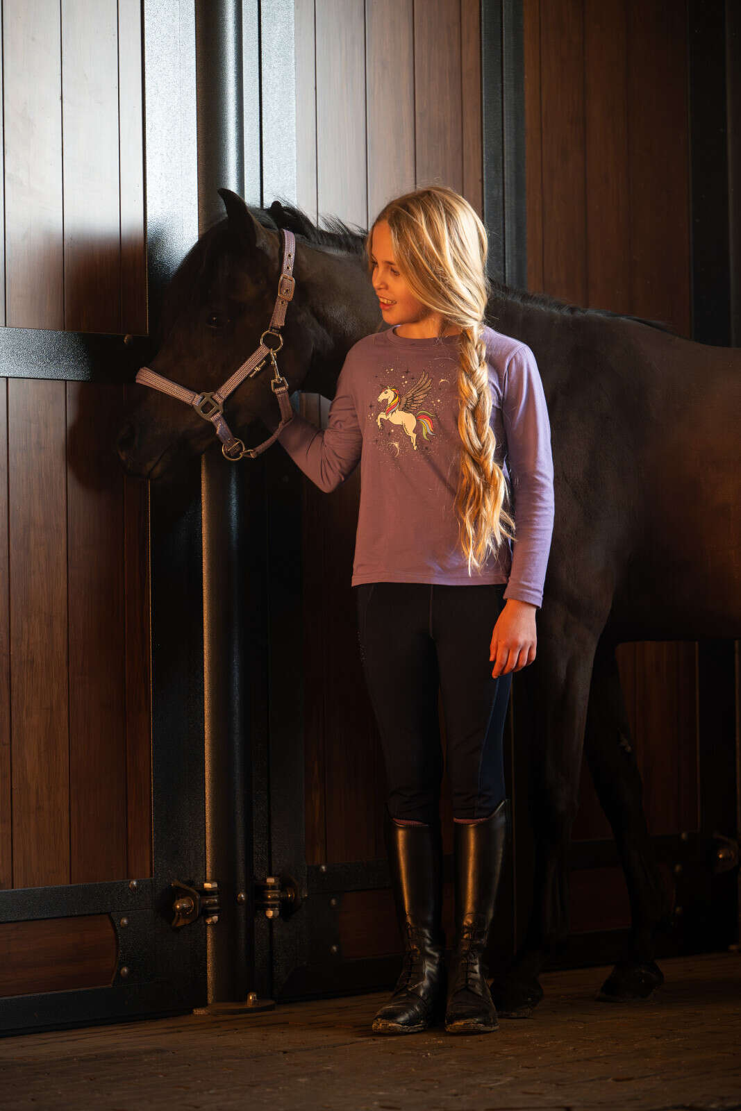 Equipage Jinx long sleeve riding jersey for kids