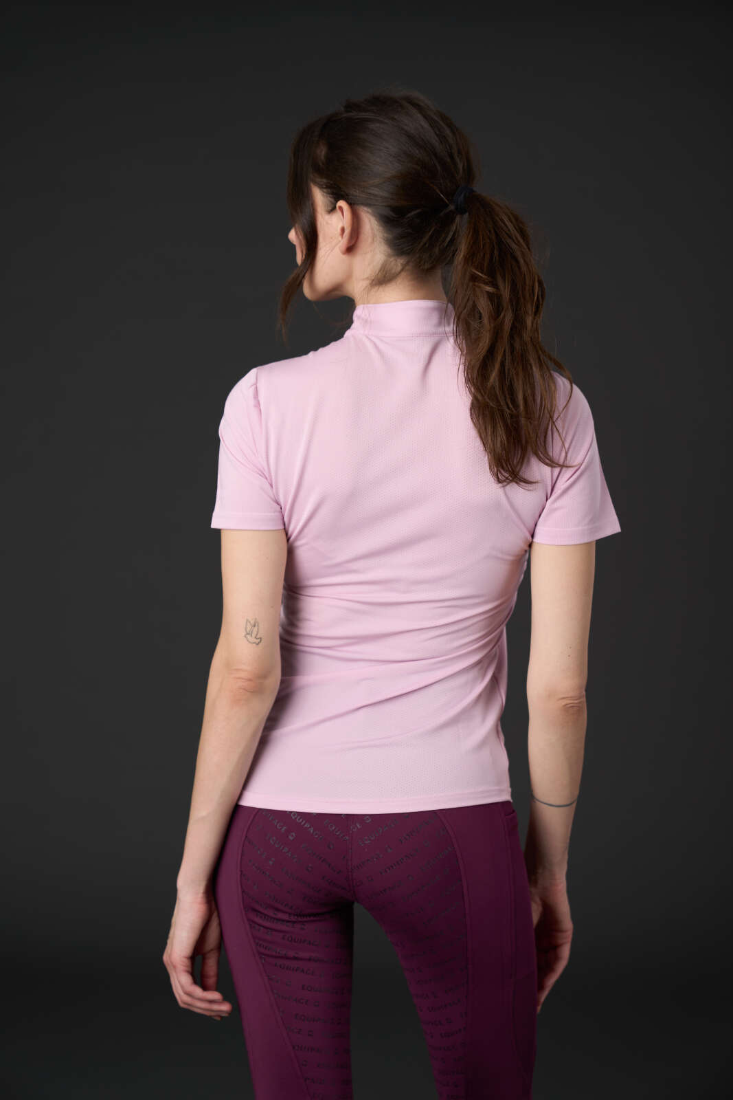 Equipage Hasty Half-zip short sleeve riding blouse