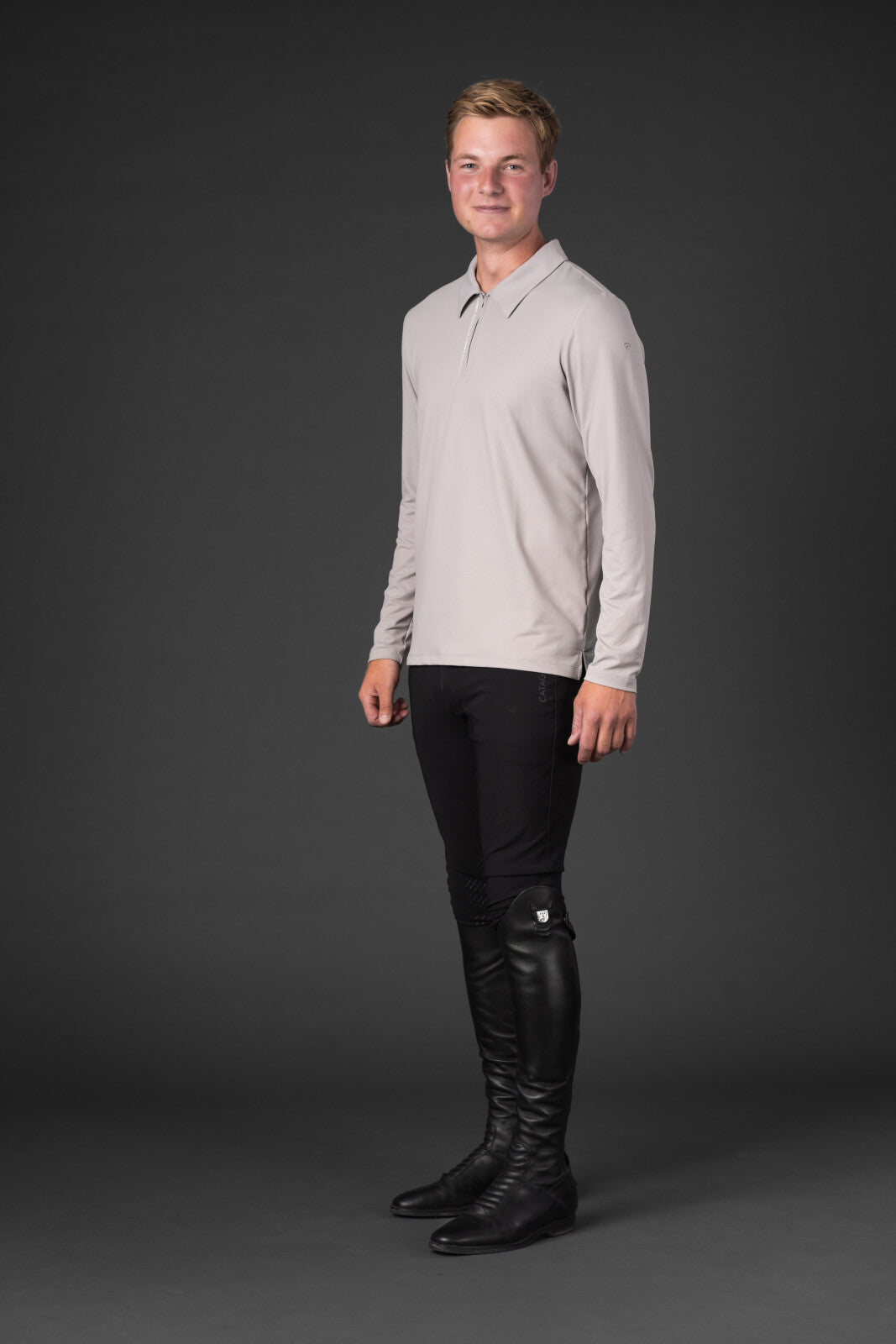 CATAGO MEN Victor long sleeve zip polo