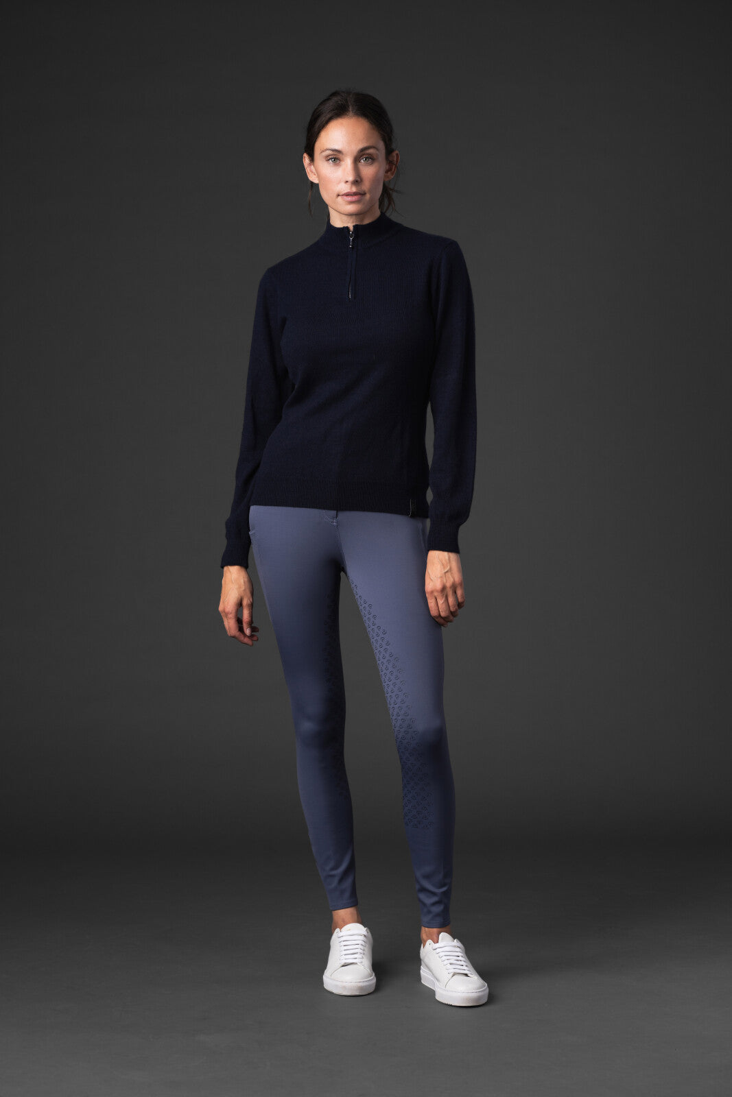 CATAGO Victoria knitted half-zip riding pullover