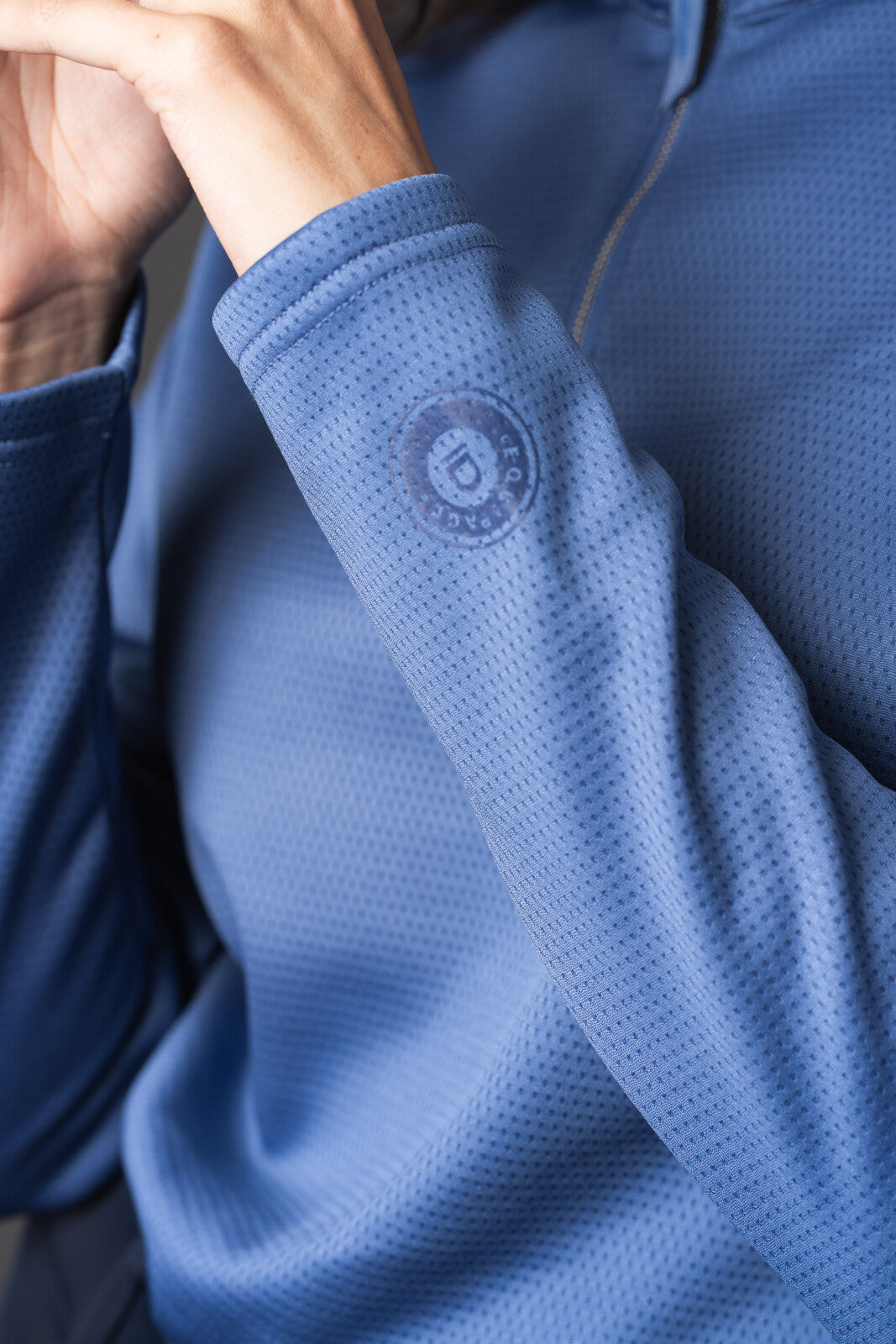 Equipage Scarlet long sleeve half-zip riding shirt