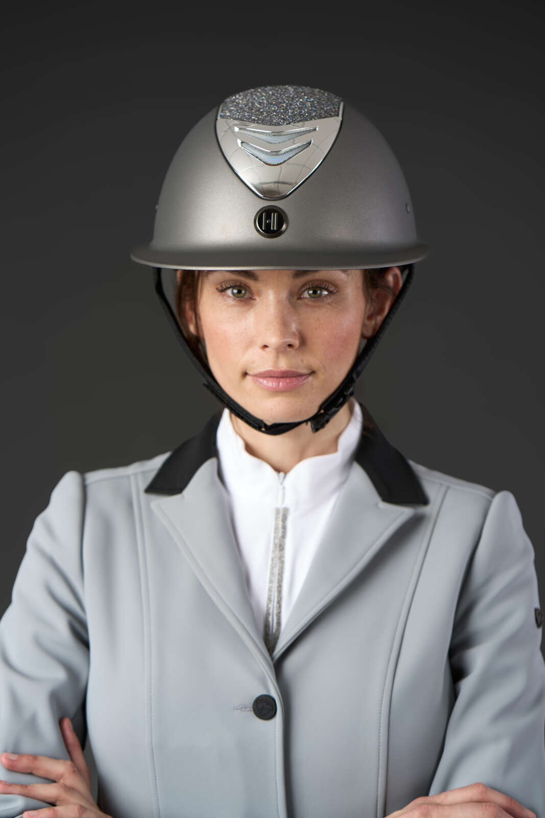 One K MIPS Avancé riding helmet - Glitter silver
