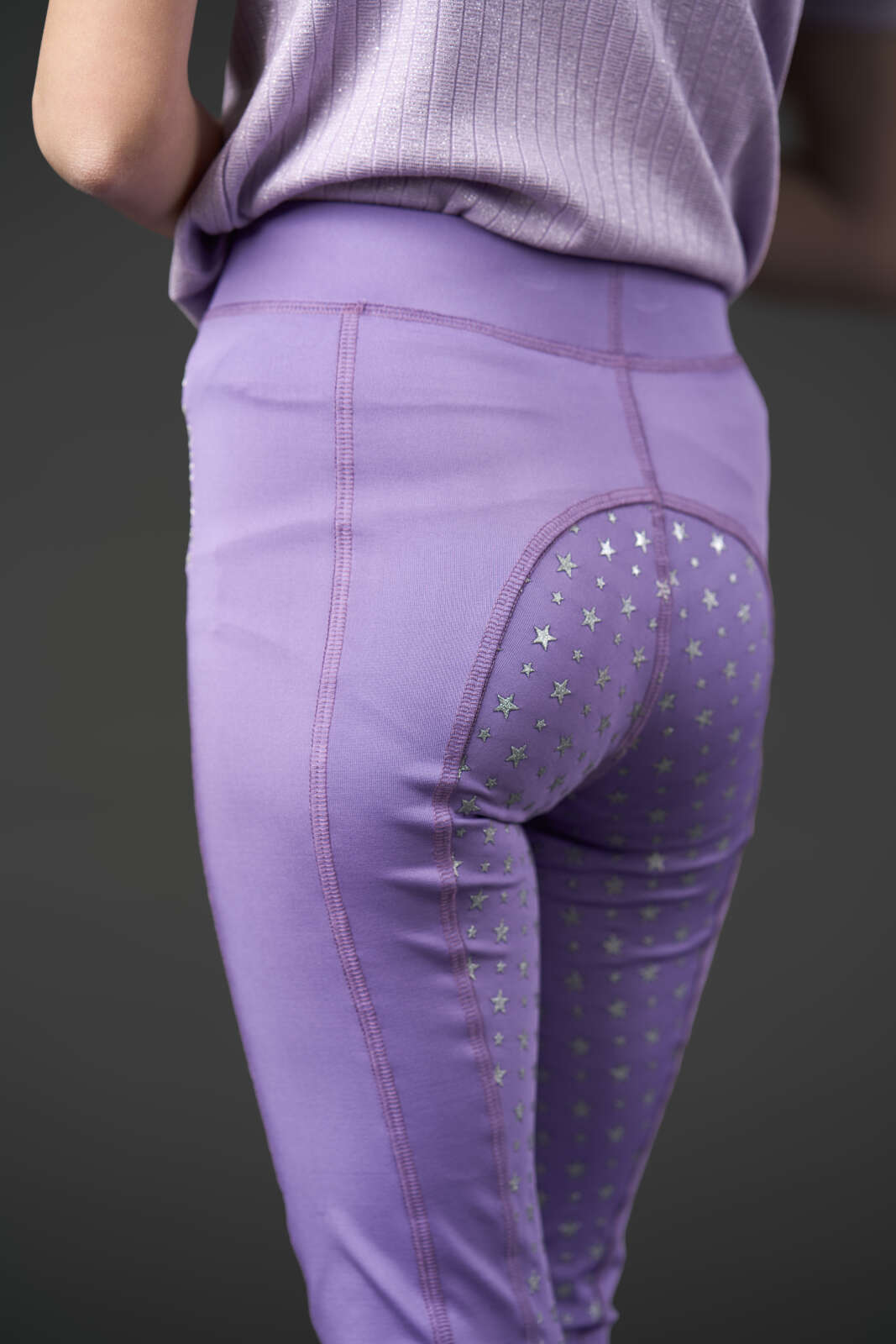 Equipage Molly Glitter-ridetights med fullgrip til børn