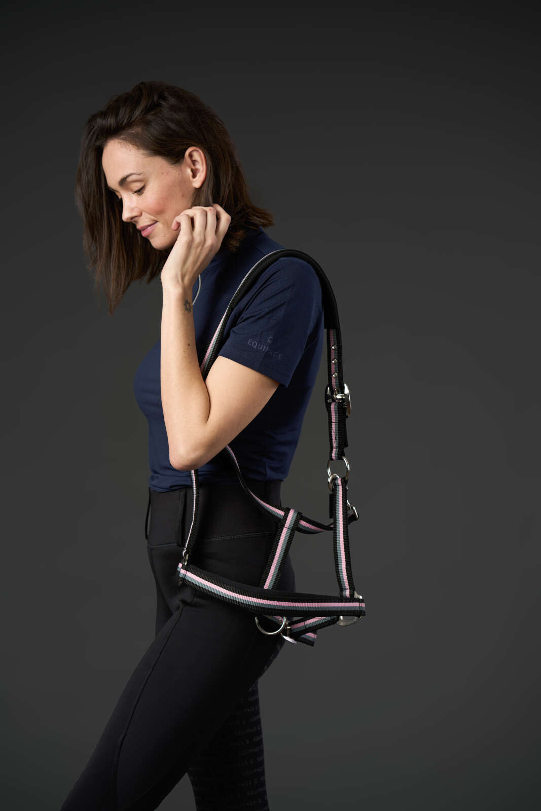 Horse Guard stribed halter