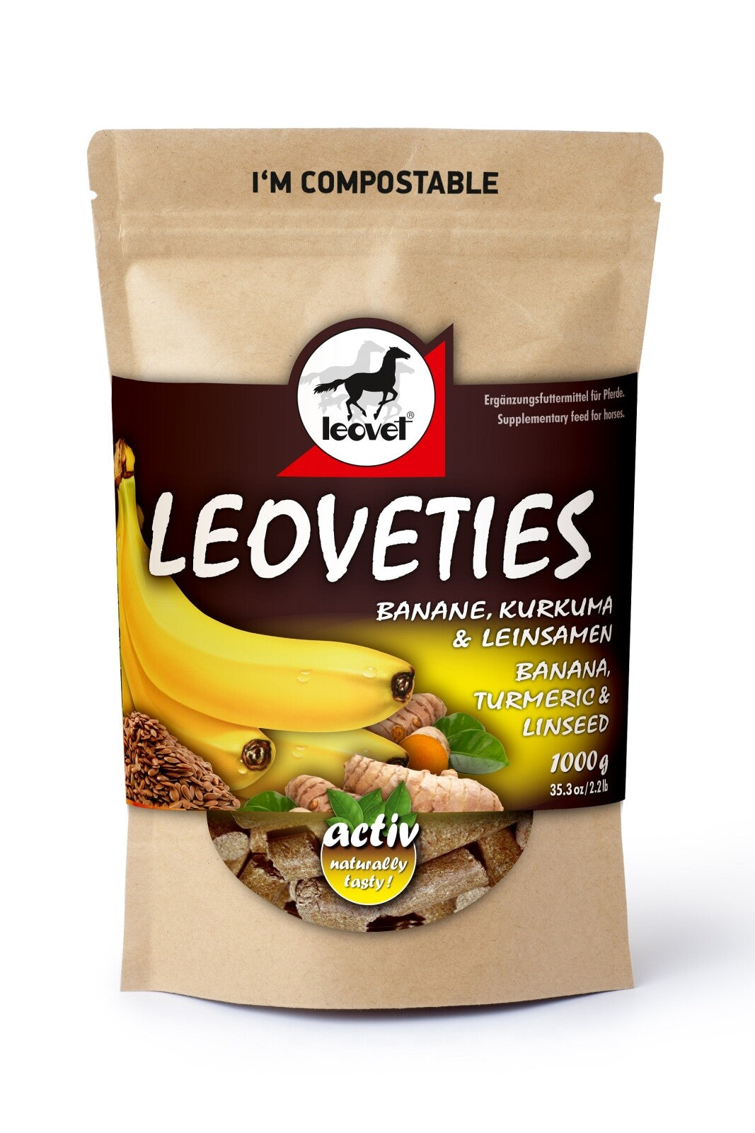 Leovet leoveties Banana, Tumeric & Linseed