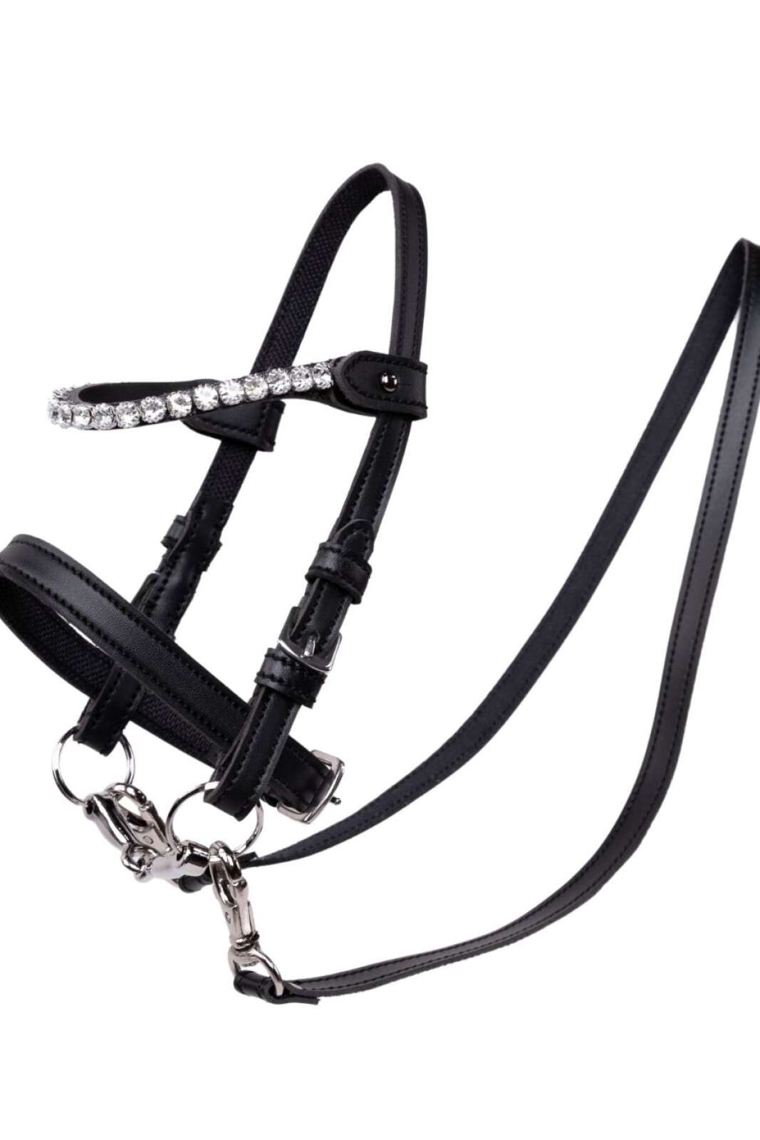 My Hobby Horse Träns, svart med silverstenar