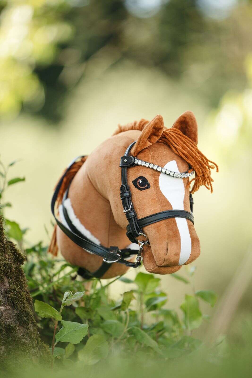 My Hobby Horse Träns, svart med silverstenar