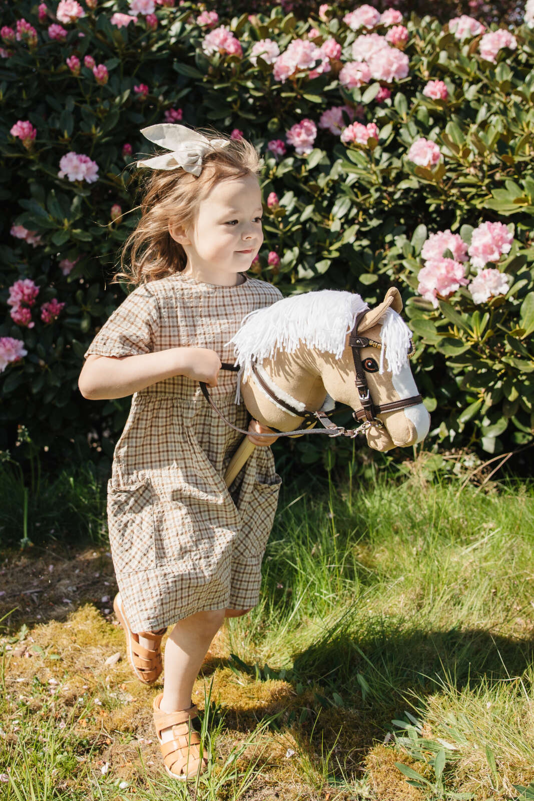 My Hobby Horse Träns brun, med guldstenar