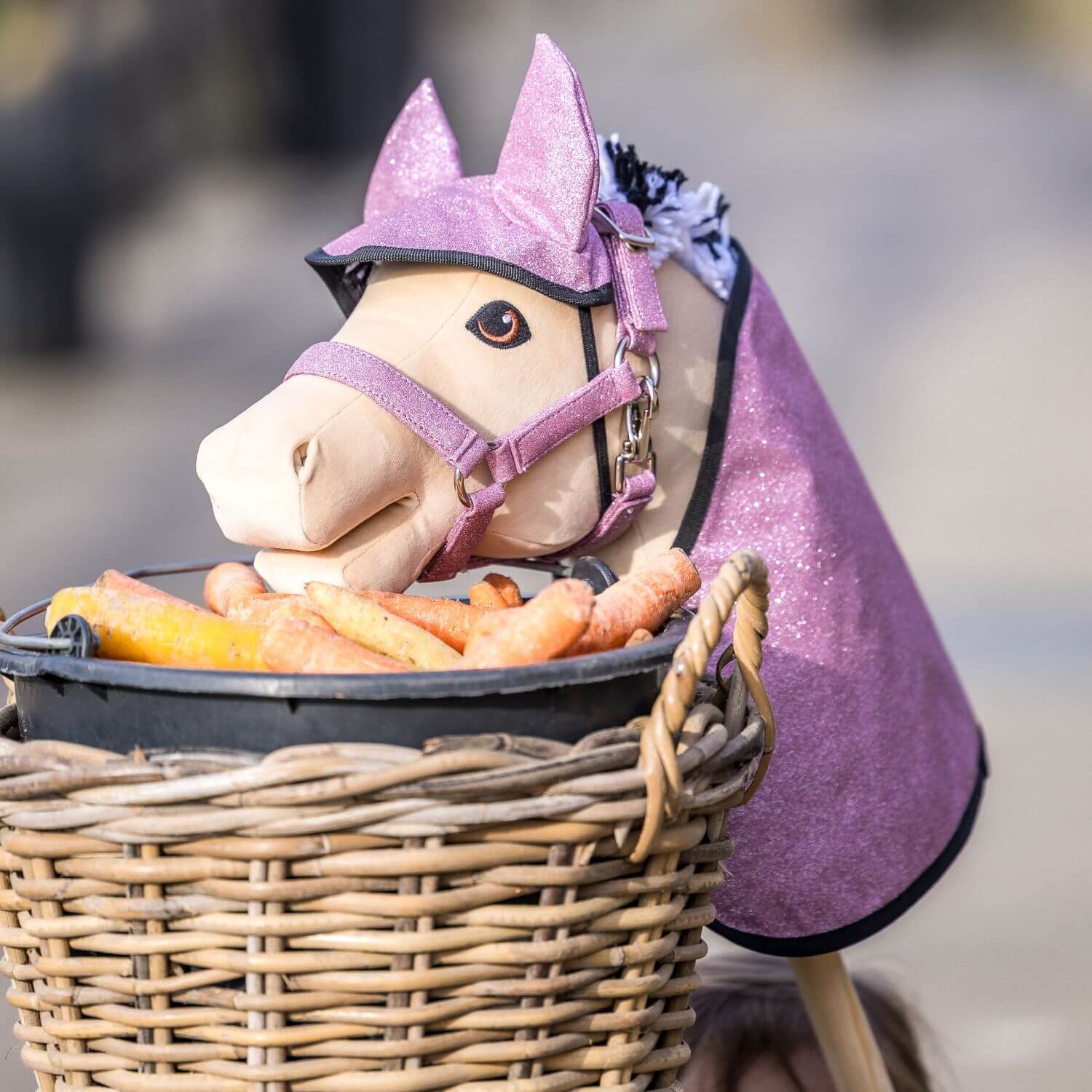 Hobby horse with tack