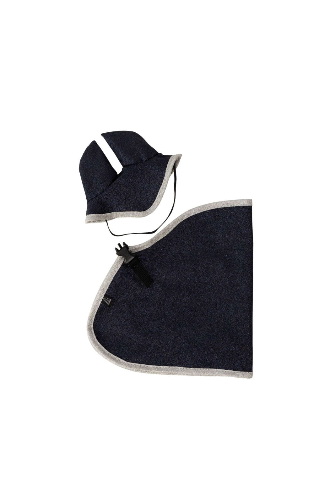 My Hobby Horse rug & ear bonnet, navy glitter