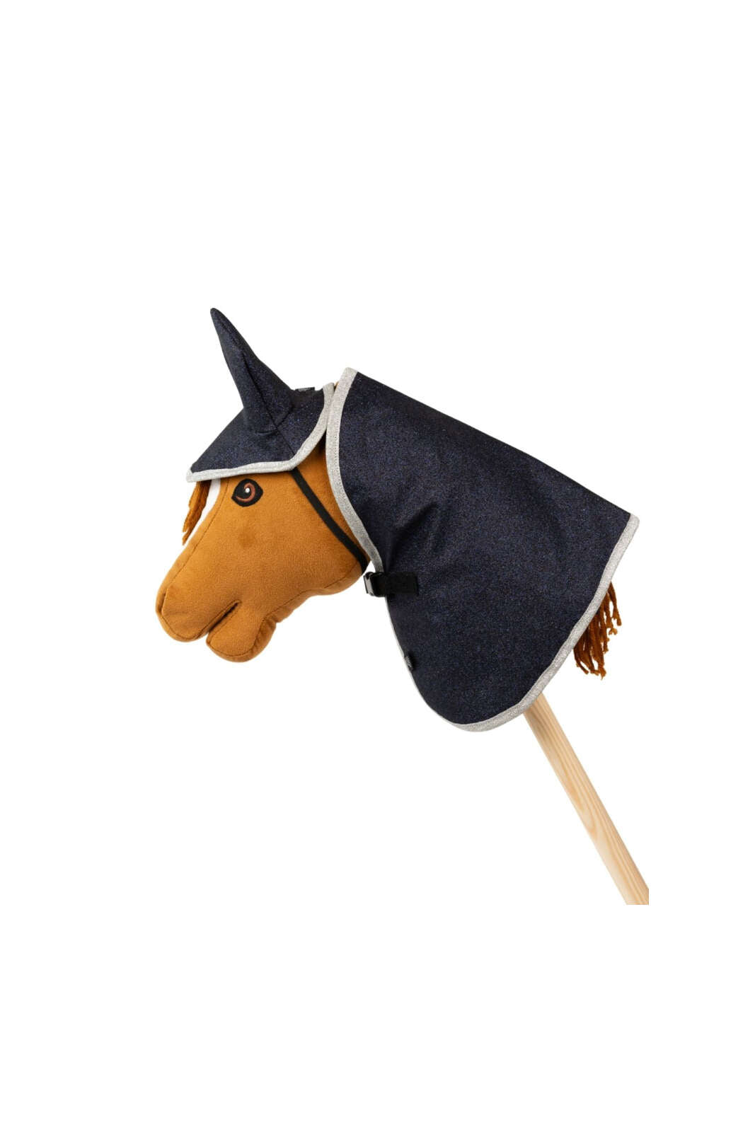 My Hobby Horse rug & ear bonnet, navy glitter