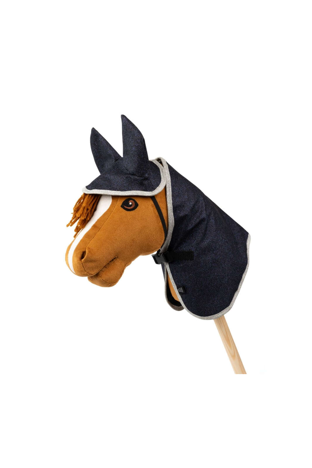 My Hobby Horse rug & ear bonnet, navy glitter