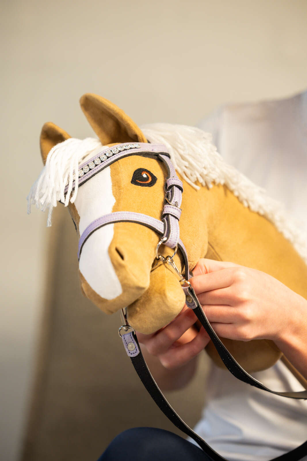 My Hobby Horse bridle, lavender glitter