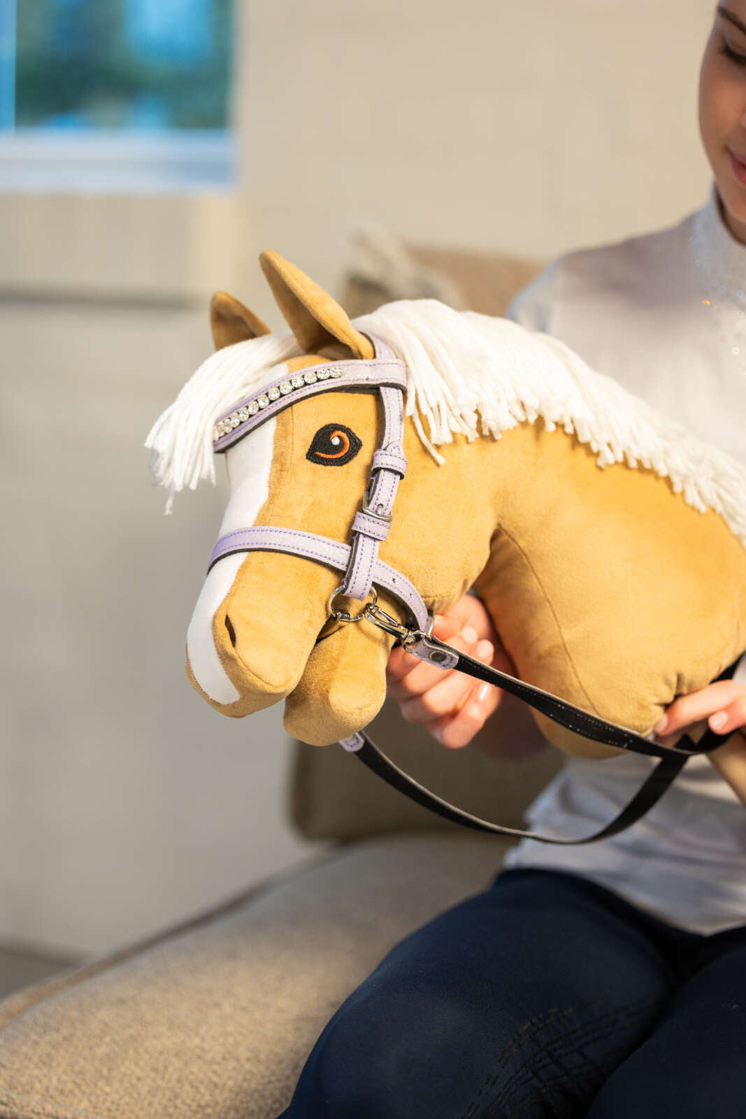 My Hobby Horse bridle, lavender glitter