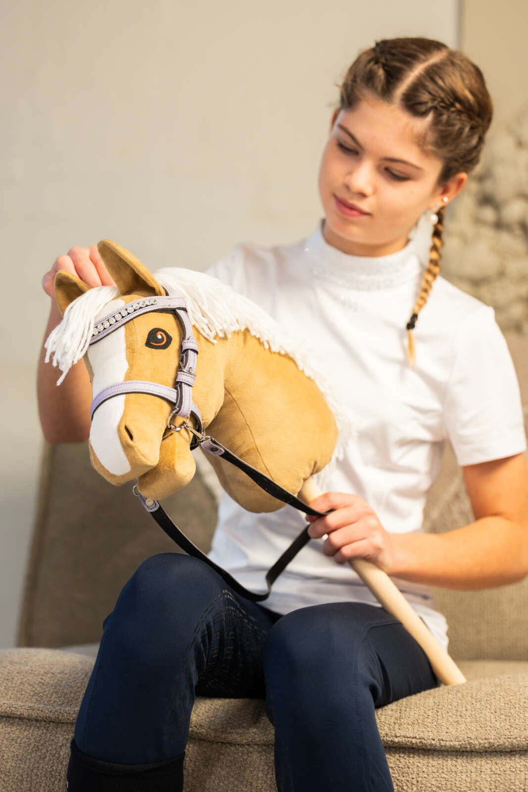 My Hobby Horse bridle, lavender glitter