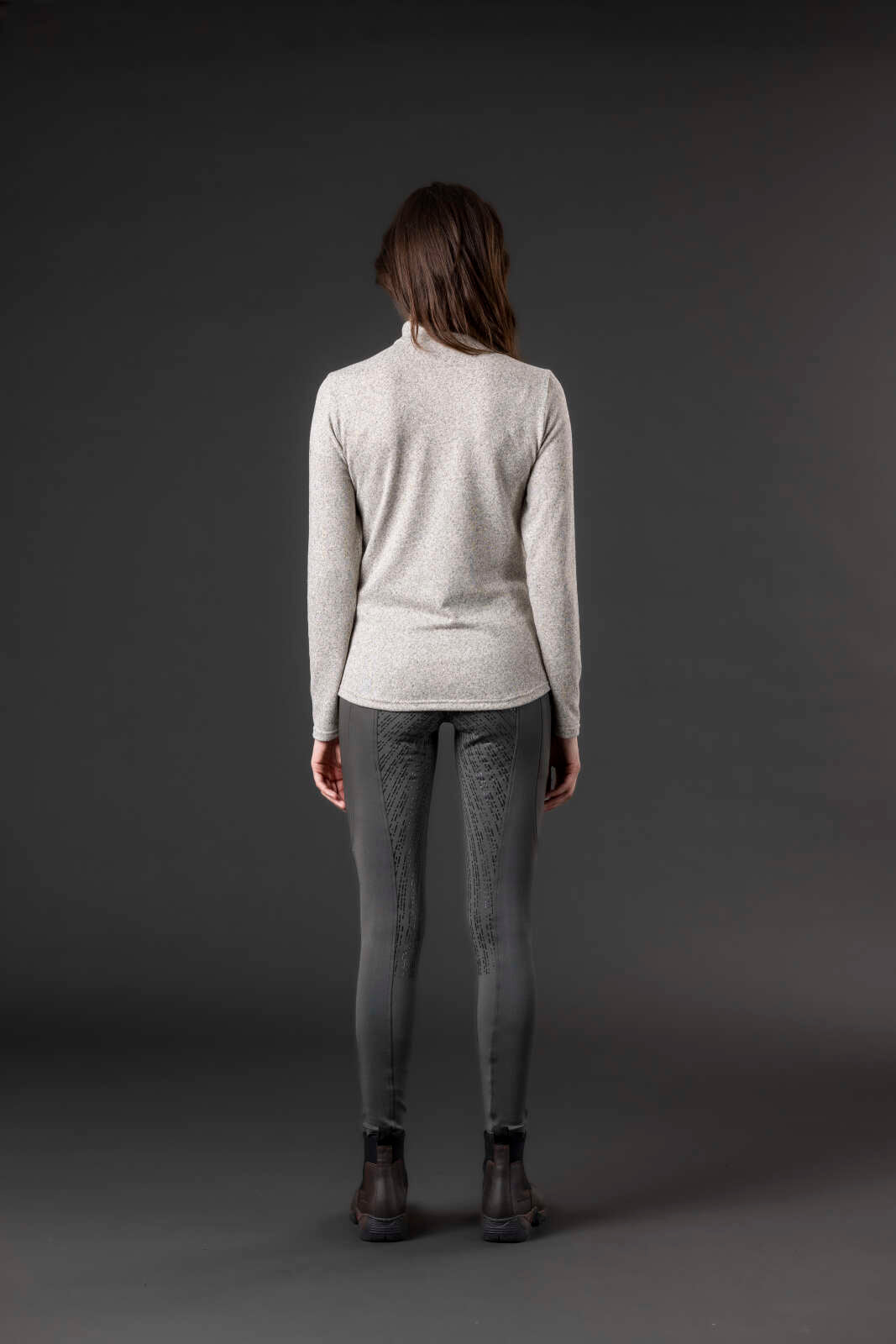 Equipage Stacey half-zip langærmet ridebluse