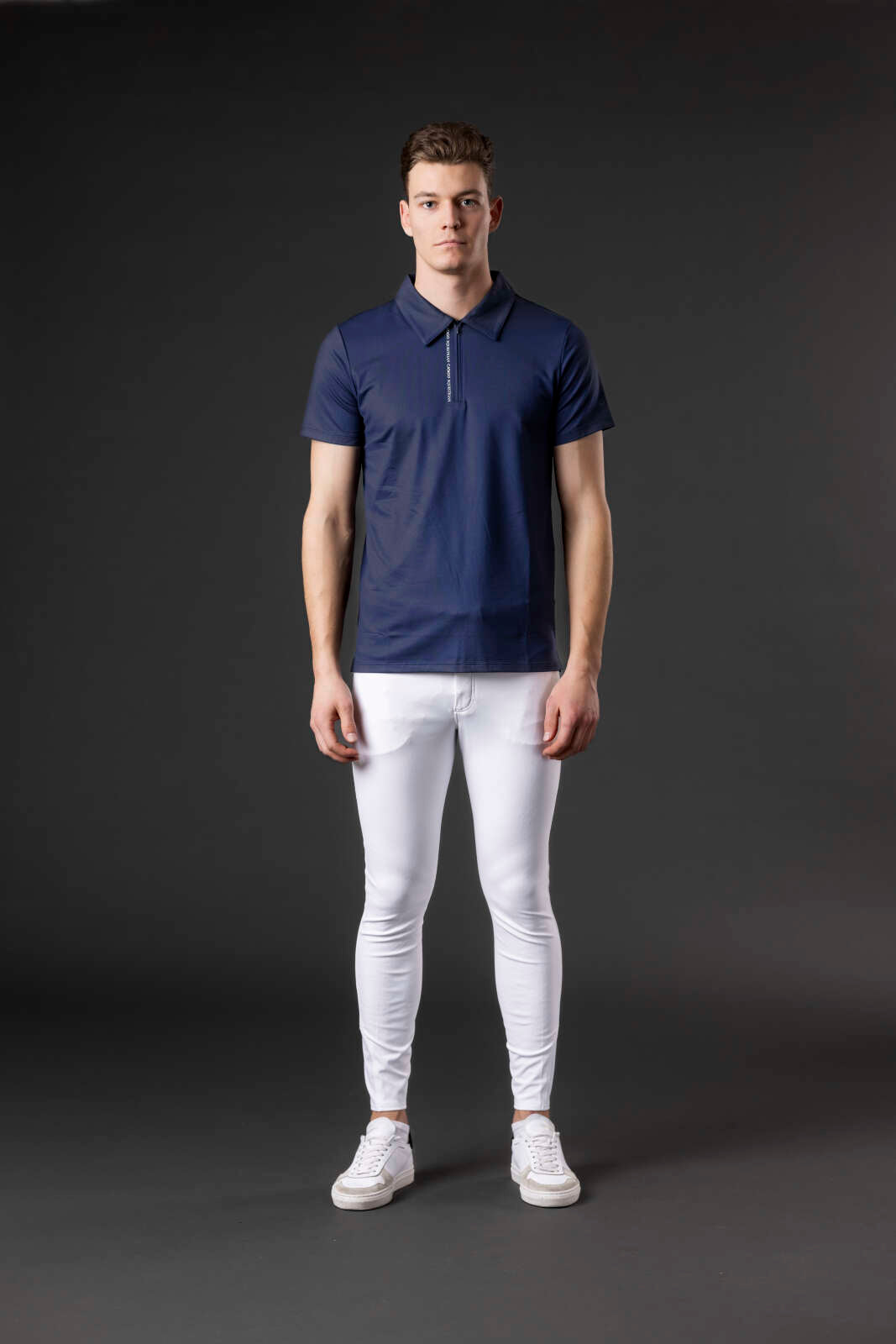 Catago MEN Nathan zip polo short sleeve riding shirt