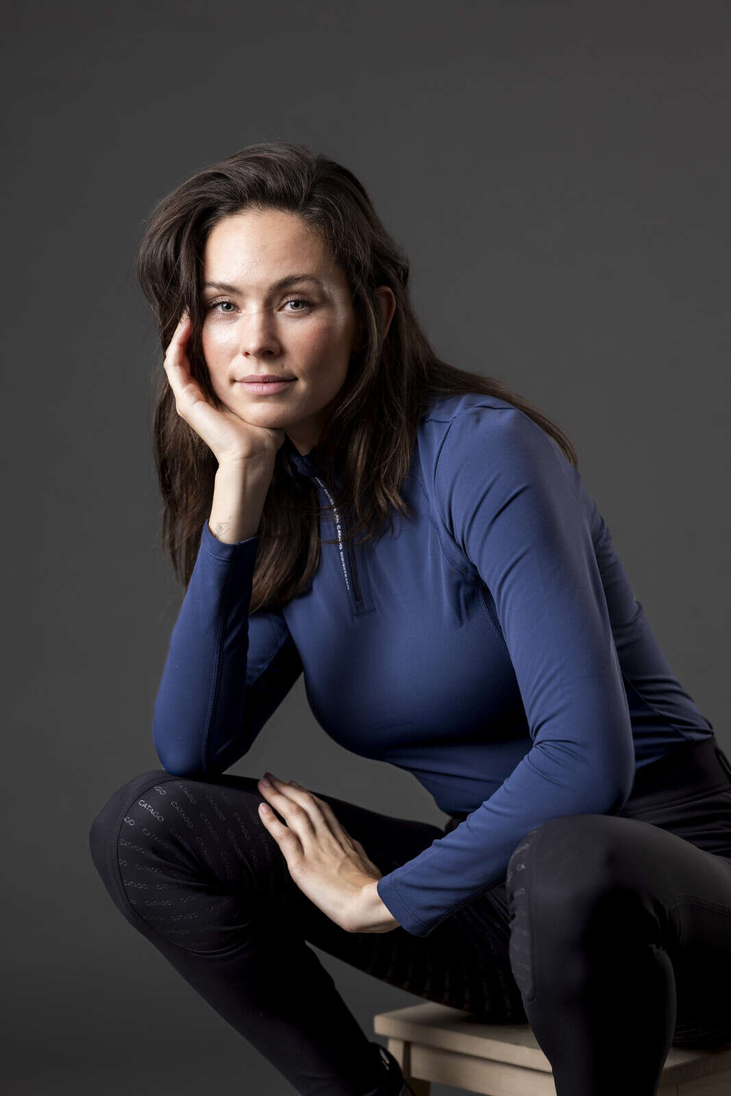 CATAGO Bree langermet rideskjorte med half-zip